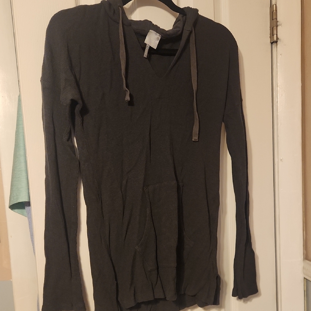 Womems Dark Gray Hooded Sweater